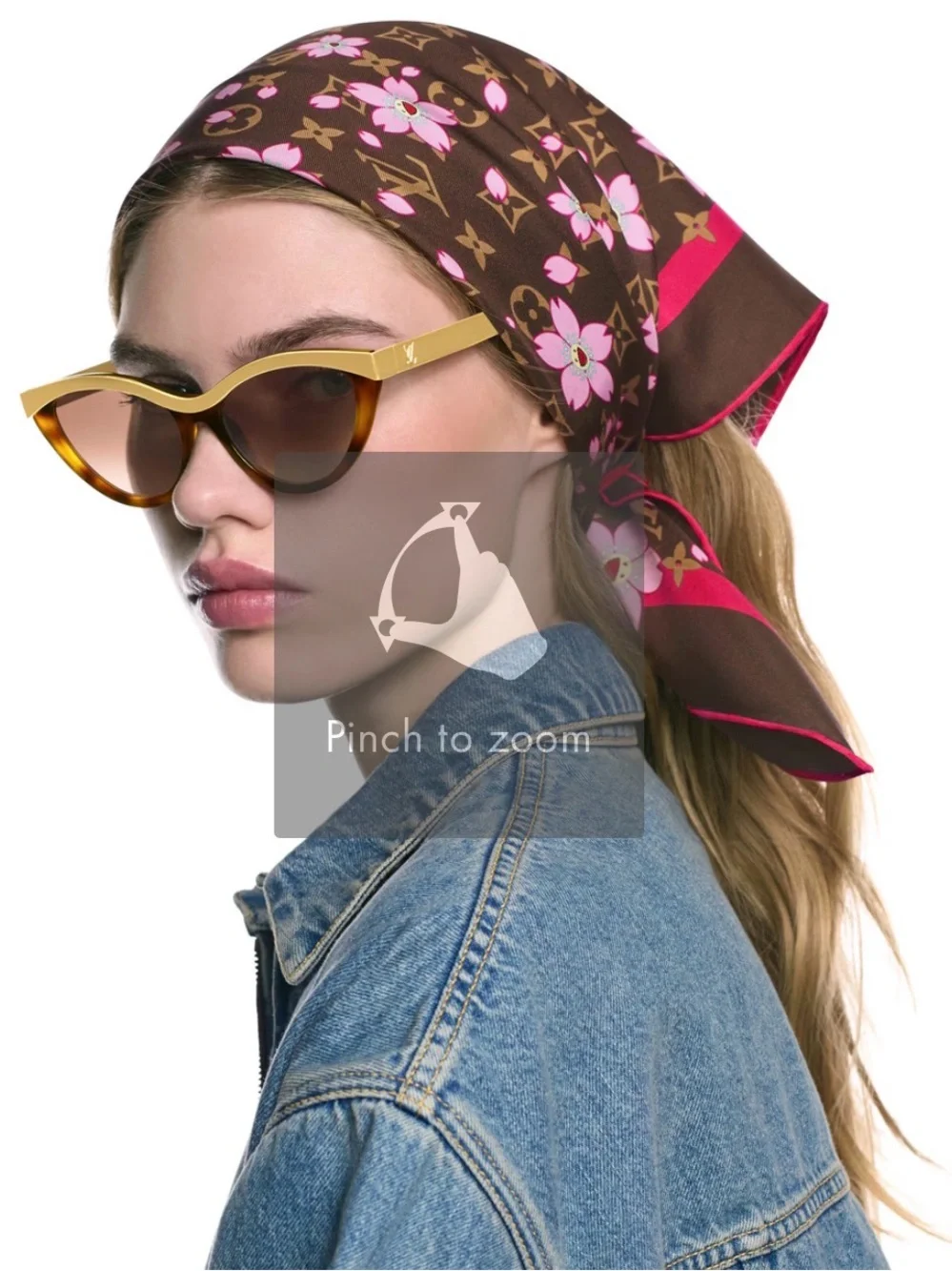 Louis Vuitton × Takashi Murakami Cherry Blossom Handkerchief Scarf Sakura NO BOX